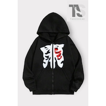 Sweatshirt Fermuarlı Hırka-trzksw2746 Siyah Sweatshirt Fermuarlı Hırka-trzksw2746 Siyah