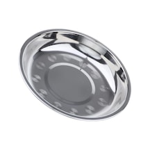 Homyl Paslanmaz Çelik Levha Bulaşık Açık Kamp Piknik Yemek Kabı 20x2.75cm Gümüş