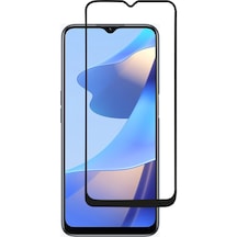 Oppo A16 Uyumlu Anti Static Toz Tutmayan Çerçeveli Temperli Ekran Koruyucu Cam