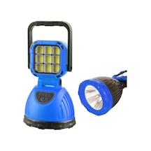 Pm-8033c 6 Modlu El Feneri Ve Işıldak Acil Durum Lambası Solar Şarjlı