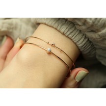 Reis Kuyumculuk Thin Pearl Bangle Altın Bilezik