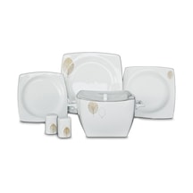 Korkmaz Bone Selection 60 Parça Kare Yemek Takımı A8456