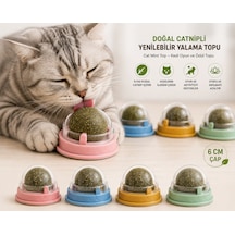 Doğal Catnipli Yenilebilir Kedi Nanesi Yalama Topu - 6 Cm