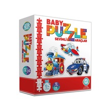 Baby Puzzle Sevimli Araçlar 2 Adet