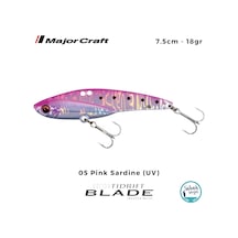 Major Craft Tidrift Blade 7.5cm 18gr 05 Pink Sardine Uv Vibrasyon Maket Balık