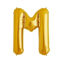 M Harf Folyo Balon Altın Gold 100 CM Doğum Günü. Yaş Günü. Parti