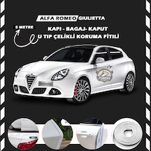 Alfa Romeo Giulietta Oto Araç Kapı Koruma Fitili 5 Metre Parlak Beyaz Renk