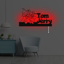 Erva Ledli Dekoratif Metal Aplik Tom Jerry Kırmızı Işık