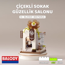 Balody Çiçekli Sokak Serisi Güzellik Salonu Bl21323 Mini Blok Yapı Oyuncakları Seti