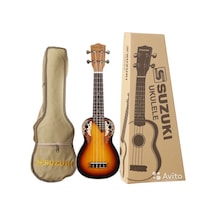 Suzuki Sruk-1E Sb Elektro Soprano Boy Ukulele Seti