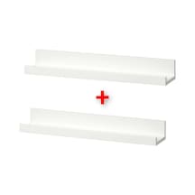 2 Adet Fotoğraf Çerçevesi Rafı İkea 2'li Set Duvar Rafı Ahşap Çerçeve Rafı Beyaz Kitaplık