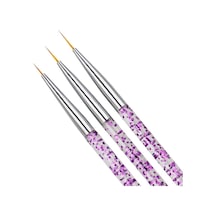 3'lü Tırnak Süsleme Nail Art Fırça Seti