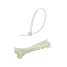Plastik Kelepçe Cırt Kablo Bağı Beyaz 2.5x100 Mm 10 Cm 100 Adet