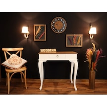 Wooding 80 Cm Çekmeceli Masif Beyaz Naturel Dresuar (548586178) Beyaz
