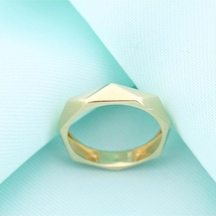 14k Altın Markiz-geometrk Chocolate Yüzük 4y28095 Sarı Altın