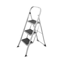 Sgs1133 Slimstep 3 Basamak Ev Tipi Geniş Basamaklı Metal Merdiven 150 Kg Taşıma Kapasiteli