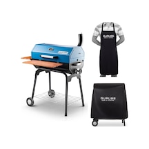 Guruss Cg-075 Kömürlü Barbekü Mangal + Kılıf + Önlük Mavi Model:grs25