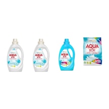 Aquabor Doğal Mineralli Sıvı Beyaz + Sıvı Beyaz + Sıvı Renkliler + 4 Kg Renkliler 4 Lü Set