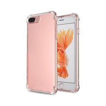 Kzy İletişim Apple İphone 8 Plus İle Uyumlu Kapak Kamera Bölümü Açık Airbag Antishock Köşe Korumalı Şeffaf Silikon Kılıf