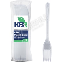 3 Adet Kbr Plastik Çatal 10'lu Çok Renkli