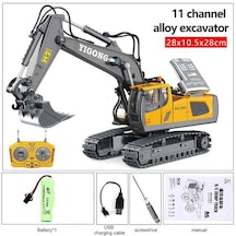 Electricrc Araba 24g Yüksek Teknoloji 11 Kanallar Rc Excavator Damp Kamyonları Buldozer Alaşımlı Plastik Mühendislik Aracı Elektronik Oyuncaklar Erkek Hediyeler 230906