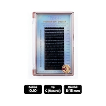 Misyul 0.10c Natural Kıvrım Mix Soft Eyelash Doğal İpek Kirpik 8-15 Mm 16'lı