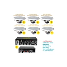 Tavan Hoparlör Seti 1 Adet Anfi+6 Adet 100v 16cm Tavan Hoparlör