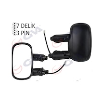 Fiat Doblo 00 10 İçin Dış Dikiz Aynası Sol Elektrikli Astarlı Konveks 735296234