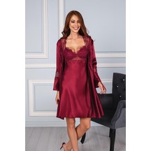 Pierre Cardin Kadın Altılı Saten Çeyiz Seti 6325 - Bordo
