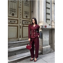 Tüvit Kumaş Takım Bordo