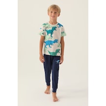 Rolypoly Dinosaur Bej Erkek Çocuk Pijama Takımı 5274-42970 Bej - İndigo