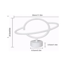 Neon Işıklı Satürn Lamba Pil+usb Mz-503 Diğer
