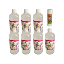 7 Adet Köpük Baloncuk Likiti Yedek Baloncuk Solüsyon 500 Ml Tabanca Köpük + 1 Adet Mini Köpük Oyunu
