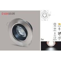 CT-5254 6W/3200K OLTU LED SPOT(GÜNIŞIĞI-6ADET) CATA