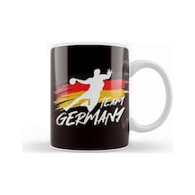 Handball Team Germany Flag Handballer Ball Sports Player Kupa Bardak Porselen Karışık