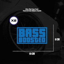 Bass Boosted Motosiklet Araba Laptop Sticker Yapışkanlı Folyo Mavi
