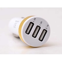 Biriva Home 3 Usb Li 2 İn 1 Micro Araç Şarj Seti 3000 Mah - Beyaz Beyaz