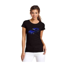 Subaru Impreza 22B Baskılı Siyah Kadın Tshirt