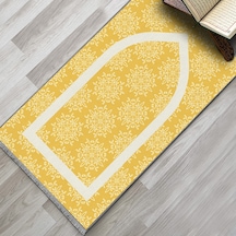 Evaşk Namazlık Dokuma Halı Kaymaz Muslumana Seccade80 x 130 SARI EVAŞK608B80
