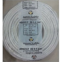Ttr Kablo 3x2,5 Öznur Beyaz 100 Metre