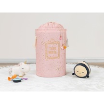 Morbebe Bebek Yuvarlak Torbalı Sepet 46X31 (Pembe) 7693235198128
