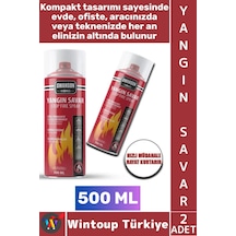 Yangınsavar Ev Ofis Otomobil Kamp Hızlı Acil Durum Söndürme Tüpü Sprey Yangın Savar 500 Ml 2 Adet