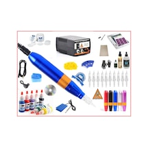 Xl-301C Hybrıd Blue Tattoo Pen Dövme Makinası Seti - Swıss Motor