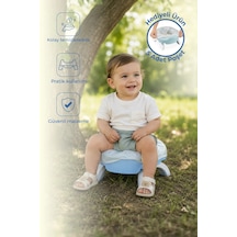 Babyjem Portatif Katlanabilir Seyahat Lazımlığı - Mavi + 5 Hediye Poşet