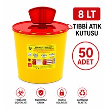 8 Lt Tıbbbi Atık Kutusu 50 Adet