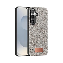 Onegif Samsung Galaxy S25 Bright Simli Kapak - Gümüş