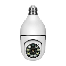 E26 Ampul Kamera 5 Mp Wifi 2,4 Ghz 5 Ghz Pan Eğim 10x Zoom Otomatik Takip Renk Gece Hareket Algılama 2 Yönlü Ses Sd Kart Kaydı Güvenlik Kamerası Kolay Kurulum V380 Açık Gri