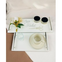 Tranquility Mermer Söz Tepsisi Beyaz Beyaz