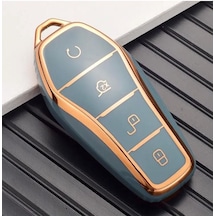 Byd Atto 3 Ve Seal U Anahtar Koruma Kılıfı Mavi/gold Lütfen Uyumlu Anahtar Modeline Bakınız