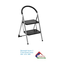 Saraylı 2'li Pratik Lüks Mega Metal Merdiven 1612